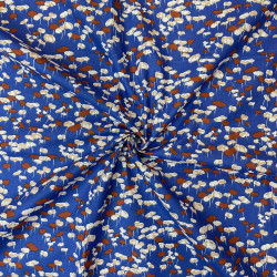 Printed Cotton ELROS Dark Blue / Sahara